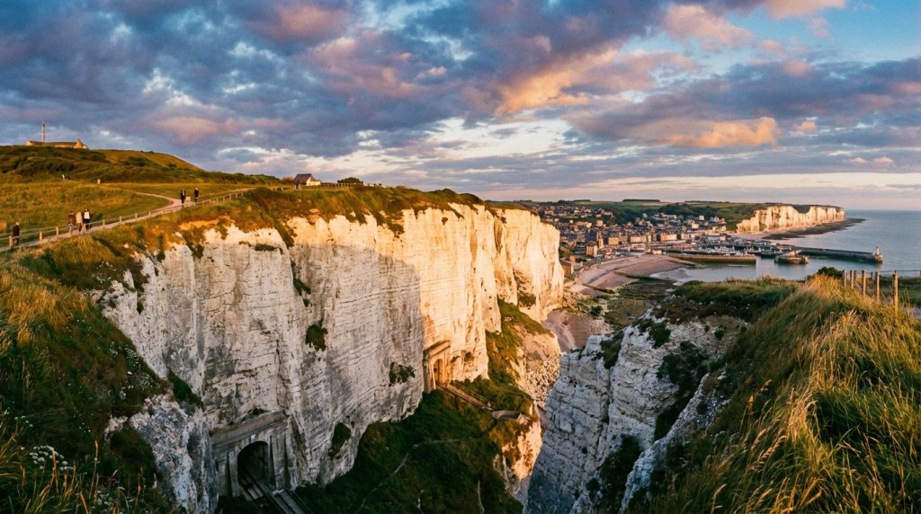 Étretat n&rsquo;est pas la seule — la ville normande célèbre pour ses falaises que tout le monde oublie de citer
